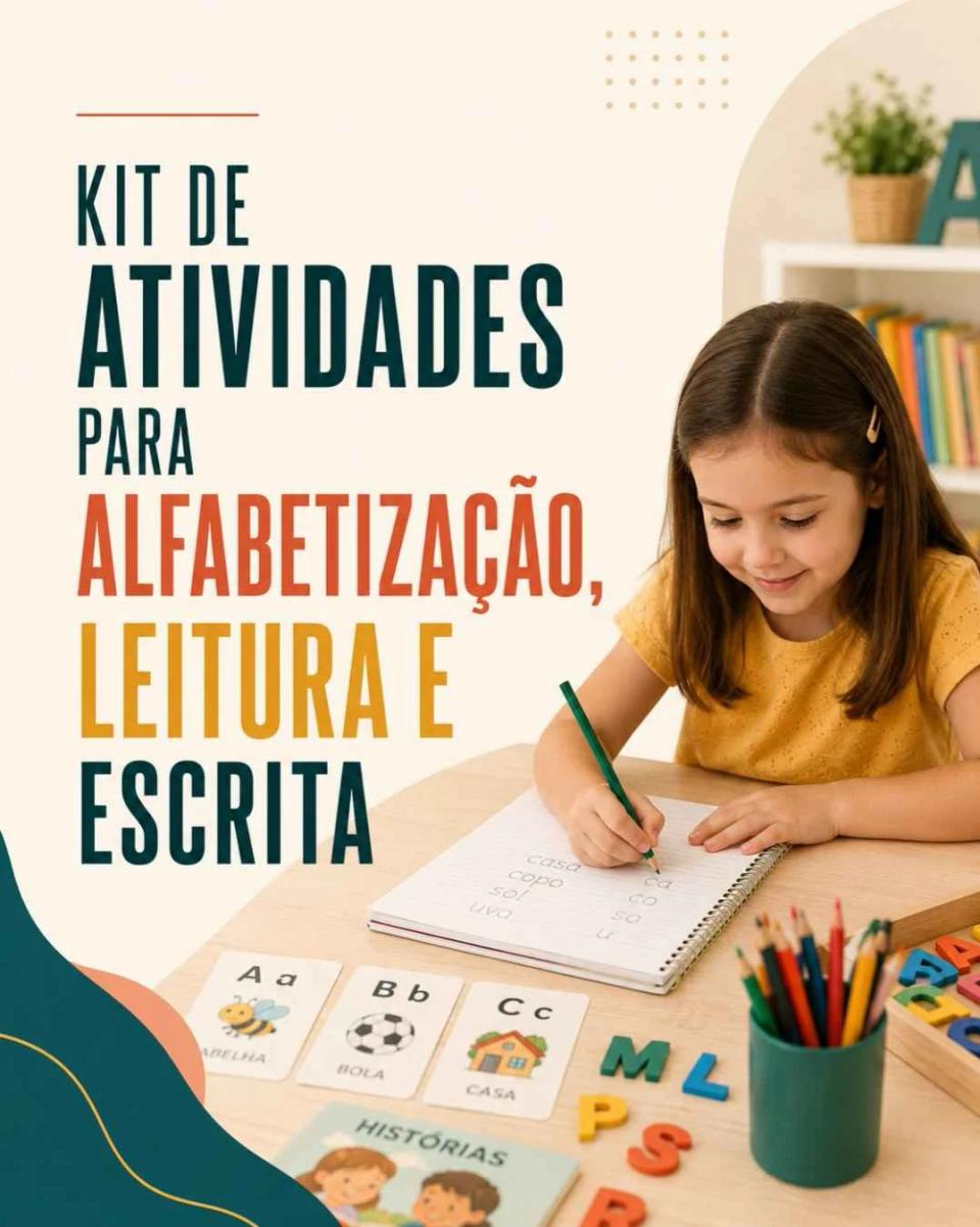 Kit de Atividades para Acelerar a Alfabetização, Leitura e Escrita